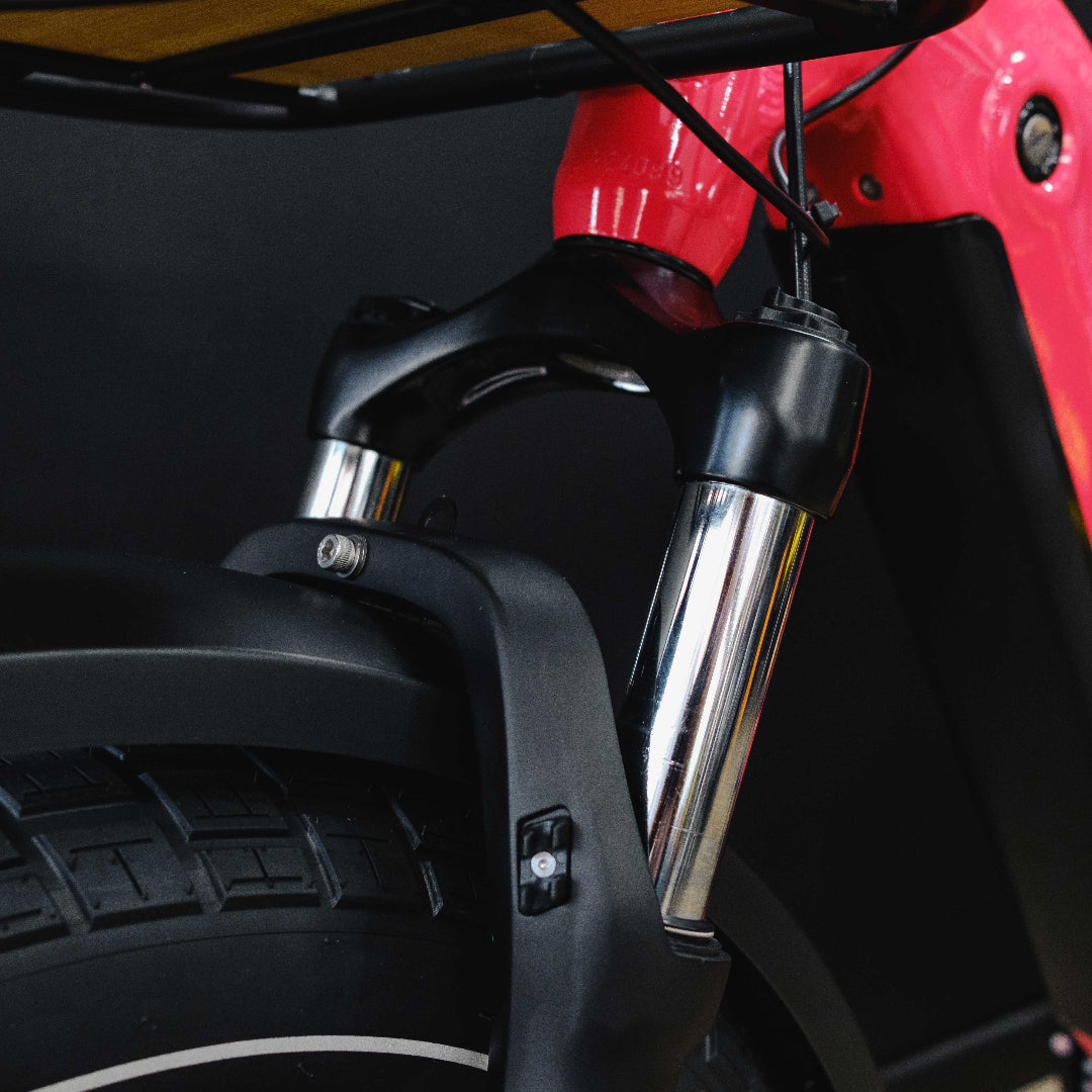 Benzina zero hauler cargo e-bike. kids seat. electric bike. step through frame. lightweight. delivery e-bike.