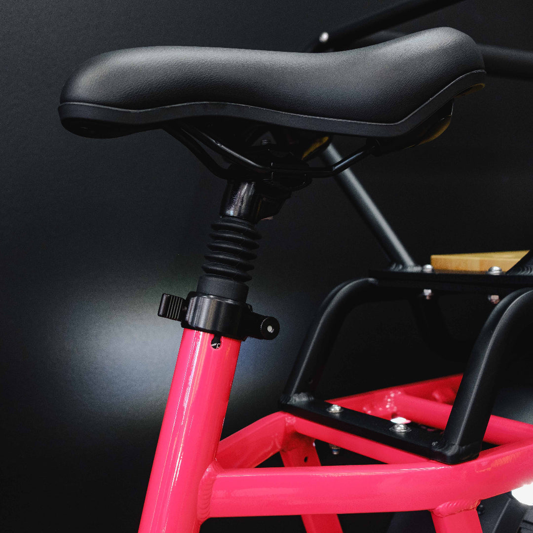 Benzina zero hauler cargo e-bike. kids seat. electric bike. step through frame. lightweight. delivery e-bike.
