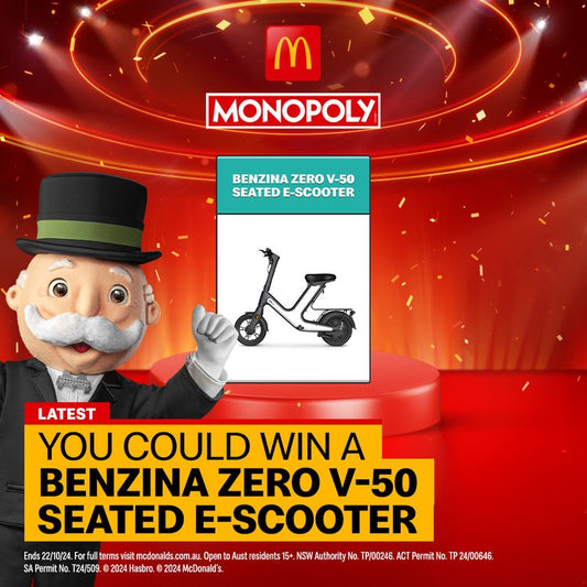 Benzina Zero Features in The Monopoly Game at Macca’s®