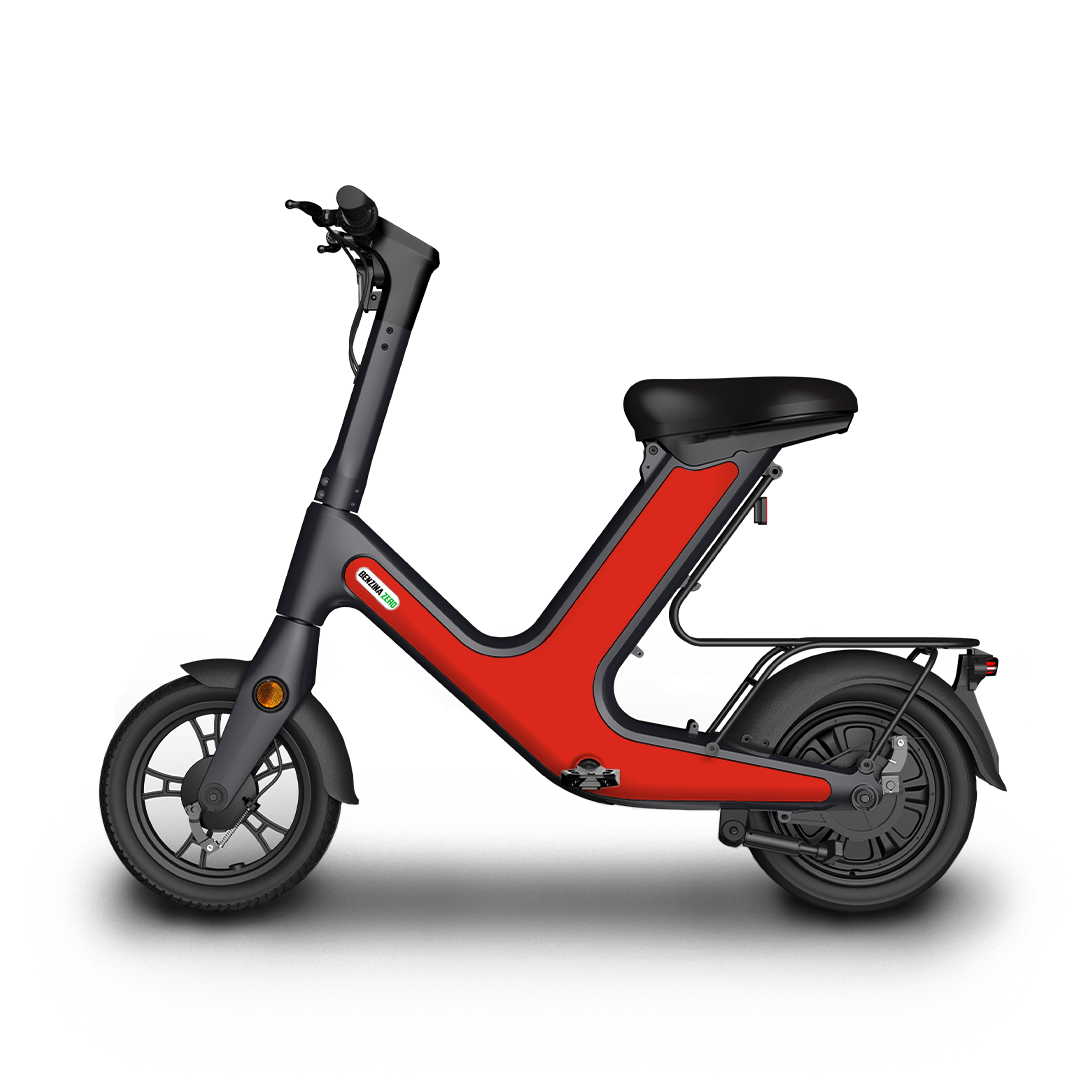 Benzina Zero V-50 electric scooter with seat in Red